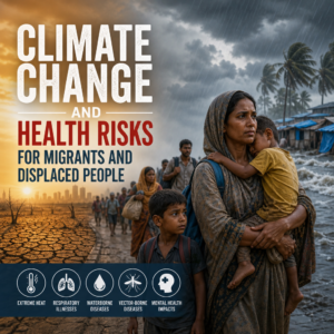 Migrants and displaced people facing climate change health risks amid extreme weather and unsafe conditions