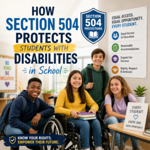 Section 504 protections help students with disabilities get equal access, accommodations, and support at school.