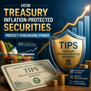 Infographic showing Treasury Inflation-Protected Securities protecting purchasing power against inflation