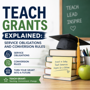 Illustration of TEACH Grant service obligations and rules for converting the grant to a loan