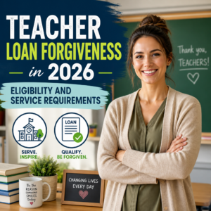 Teacher Loan Forgiveness in 2026 eligibility and service requirements infographic