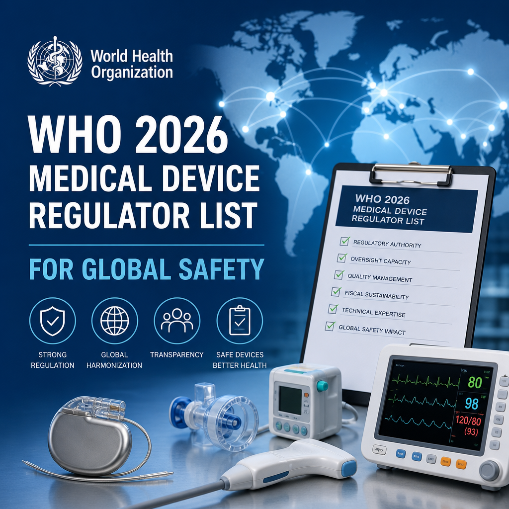 WHO 2026 medical device regulator list highlighting global safety and strong oversight of medical devices